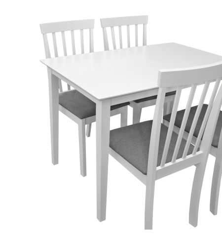 SET Masă HOUSTON + 4 Scaune HOUSTON White