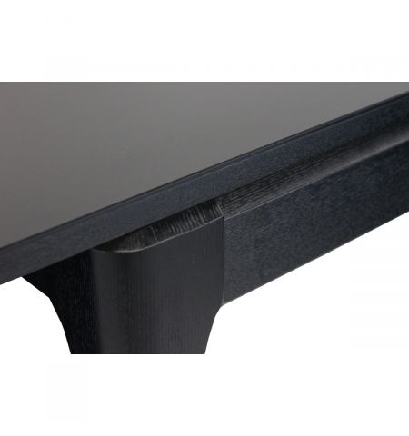 Masă Extensibilă RL-67 Black Glass+Black Legs 120/150x75