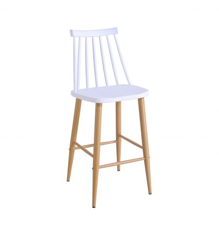 Scaun bar JACK White+Transprint Legs