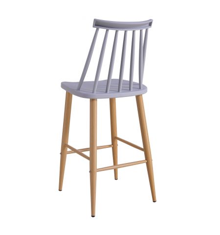 Scaun bar JACK Dark Grey+Transprint Legs