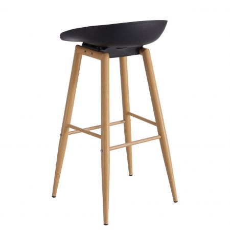 Scaun Bar Hector Black/Transprint Legs