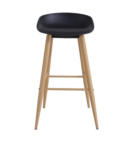 Scaun Bar Hector Black/Transprint Legs