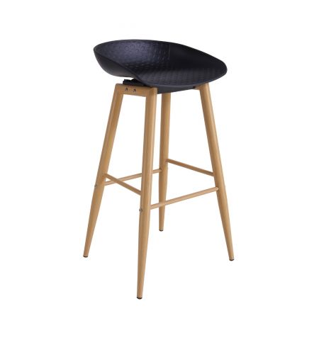 Scaun Bar Hector Black/Transprint Legs