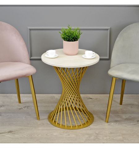 Măsuță Cafea FELICIA Mătase+Golden Legs H58