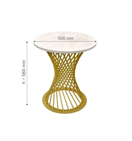 Măsuță Cafea FELICIA Mătase+Golden Legs H58