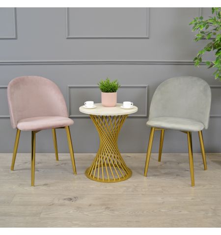 Măsuță Cafea FELICIA Mătase+Golden Legs H58