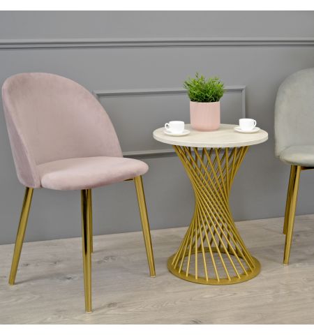 Măsuță Cafea FELICIA Mătase+Golden Legs H58