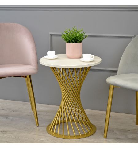 Măsuță Cafea FELICIA Mătase+Golden Legs H58