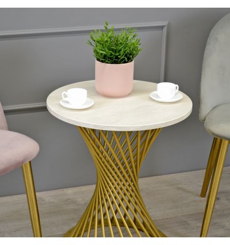 Măsuță Cafea FELICIA Mătase+Golden Legs H58