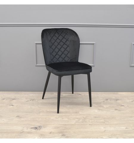 Scaun Tusk Catifea Black HLR66+Black Legs