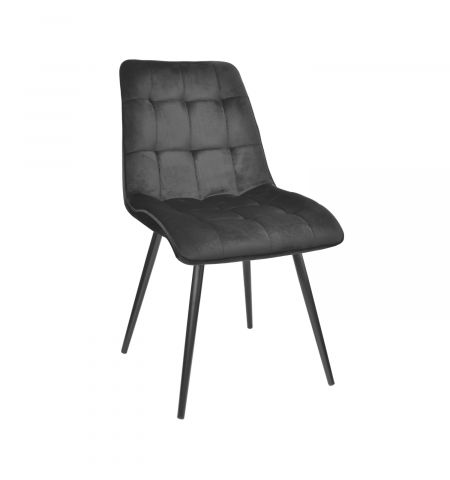 Scaun Capella Catifea Black HLR66+Black Legs