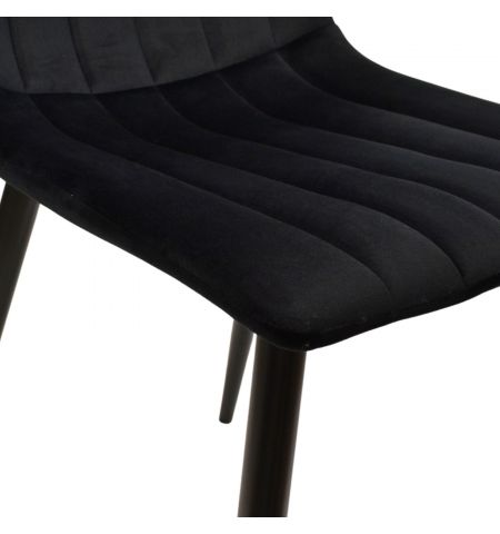 Scaun DC-90P N66 Catifea Black+Black Legs