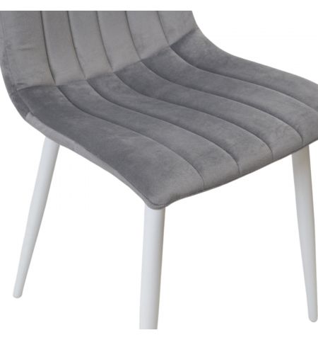 Scaun DC-90P N20 Catifea Dark Grey+White Legs
