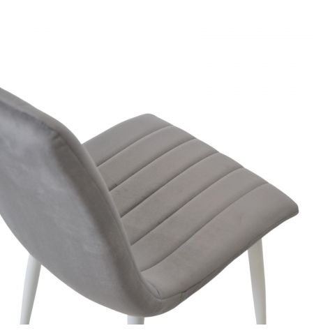 Scaun DC-90P N20 Catifea Dark Grey+White Legs