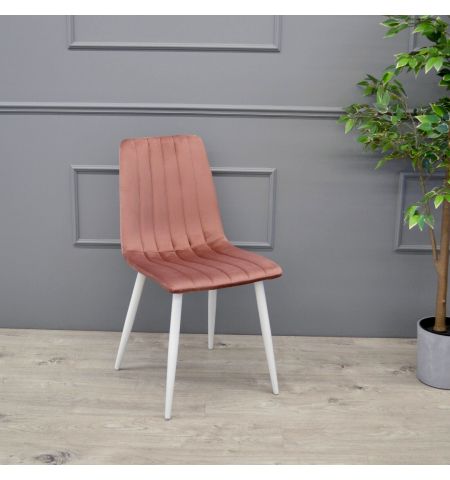 Scaun DC-90P N44 Catifea Rusty+White Legs