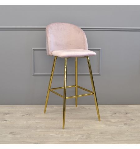 Scaun Bar Maya Pink Catifea