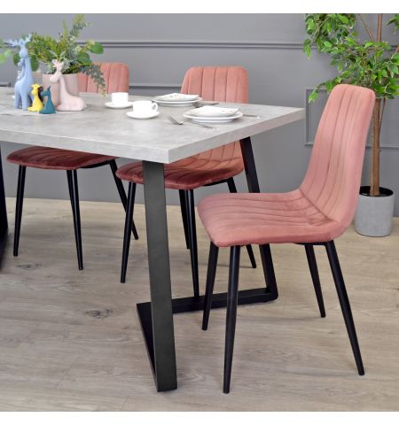 Masă FRIDA Beton+Black Legs 180×90