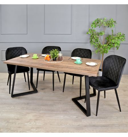 Masă FRIDA Colonial+Black Legs 180×90