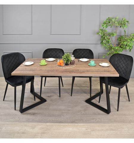 Masă FRIDA Colonial+Black Legs 180×90