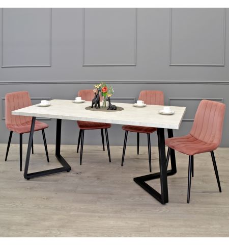 Masă FRIDA Mătase+Black Legs 180×90