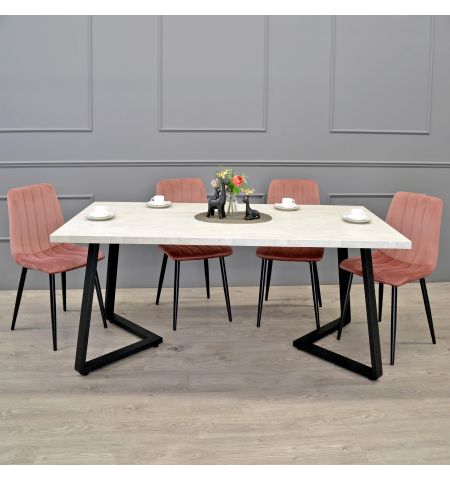 Masă FRIDA Mătase+Black Legs 180×90