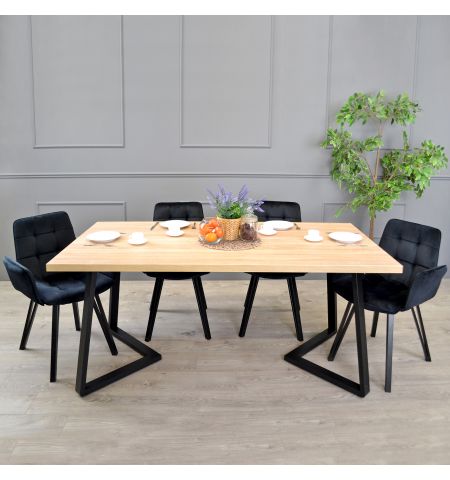 Masă FRIDA Sonoma+Black Legs 180×90