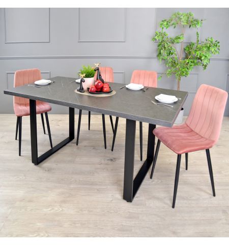 Masă HANA Marmură Neagră 180×90