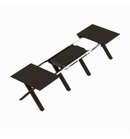 Masă Extensibilă Madrid Black Top+Black Legs