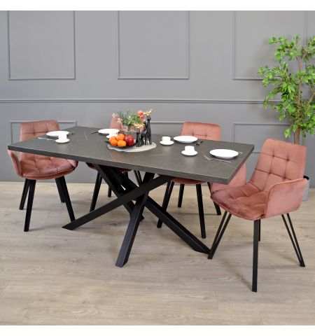 Masă Dakota Marmură Neagră 180×90