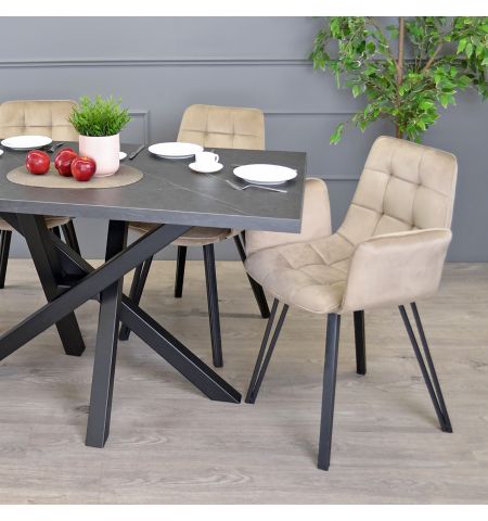 Masă Dakota Marmură Neagră 150×80