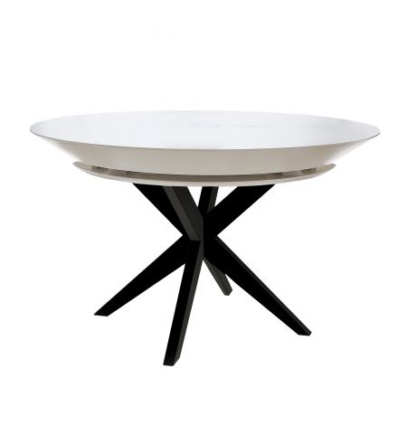 Masa Nova Furnir White Black+Black Legs 1270+500+500*H750