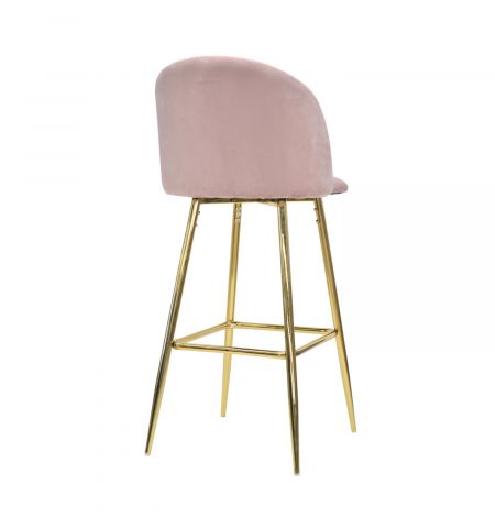 Scaun Bar Maya Pink Catifea
