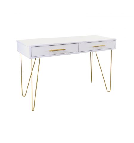 Consolă Mia cu sertar White/Gold