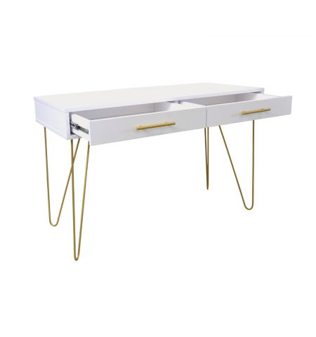 Consolă Mia cu sertar White/Gold
