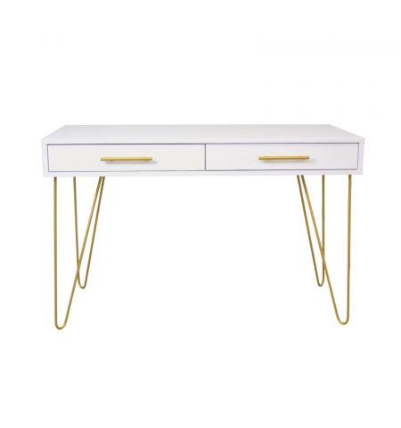 Consolă Mia cu sertar White/Gold