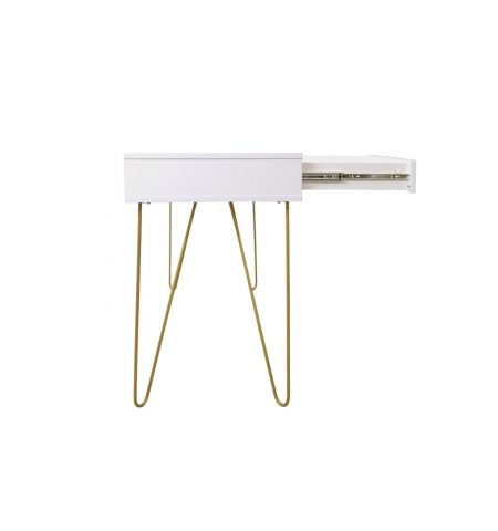 Consolă Mia cu sertar White/Gold