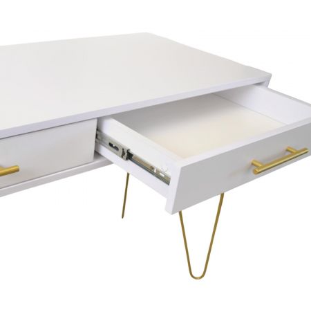 Consolă Mia cu sertar White/Gold