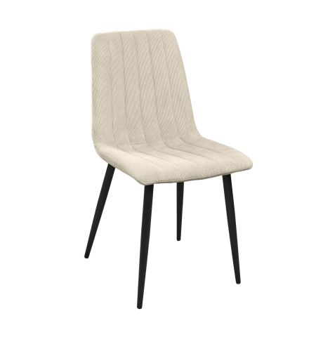 Scaun DC-90 BGF166-2 Beige Velvet+Black Legs