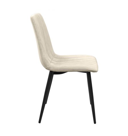 Scaun DC-90 BGF166-2 Beige Velvet+Black Legs