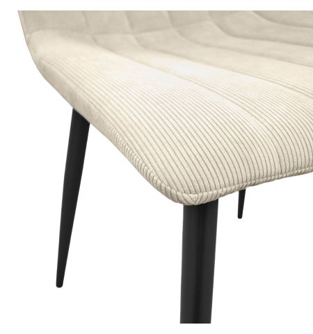 Scaun DC-90 BGF166-2 Beige Velvet+Black Legs