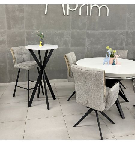 Masa Nova Furnir White Black+Black Legs 1270+500+500*H750