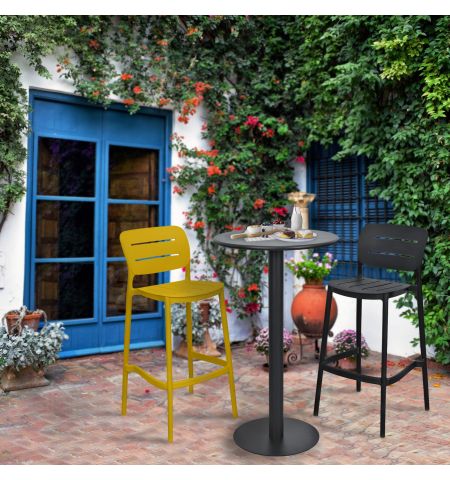 Scaun Bar Helix Yellow