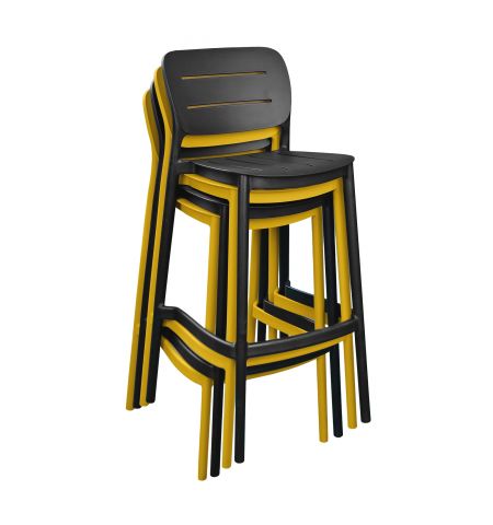 Scaun Bar Helix Yellow