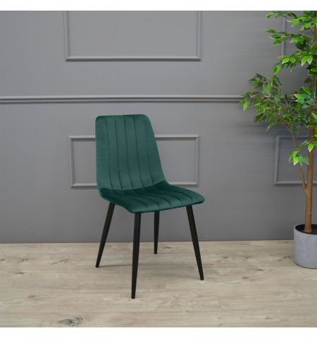 Scaun DC-90P N57 Catifea Dark Green+Black Legs