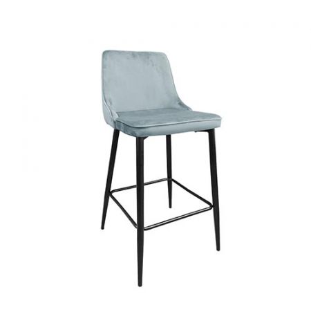 Scaun de Bar Clasic Light Blue HLR-61+Black Legs