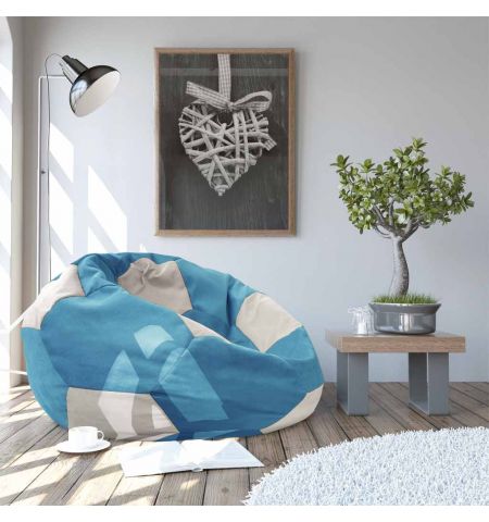 Fotoliu puf Bean-Bag Ball Blue-Grey