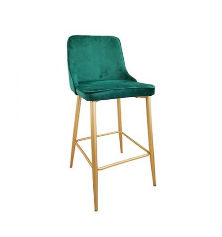 Scaun de Bar Clasic Green HLR 56+Gold Legs