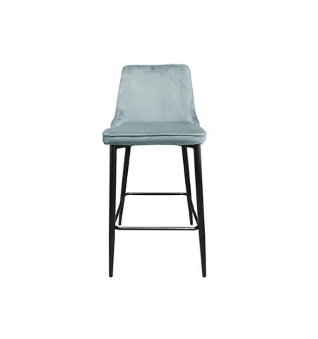 Scaun de Bar Clasic Light Blue HLR-61+Black Legs