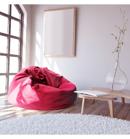 Fotoliu puf Bean Bag Color/Stofă Ø 95 Red