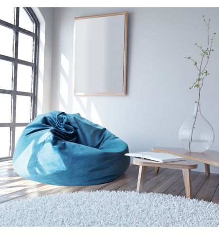 Fotoliu puf Bean Bag Color/Stofă Ø 95 Blue